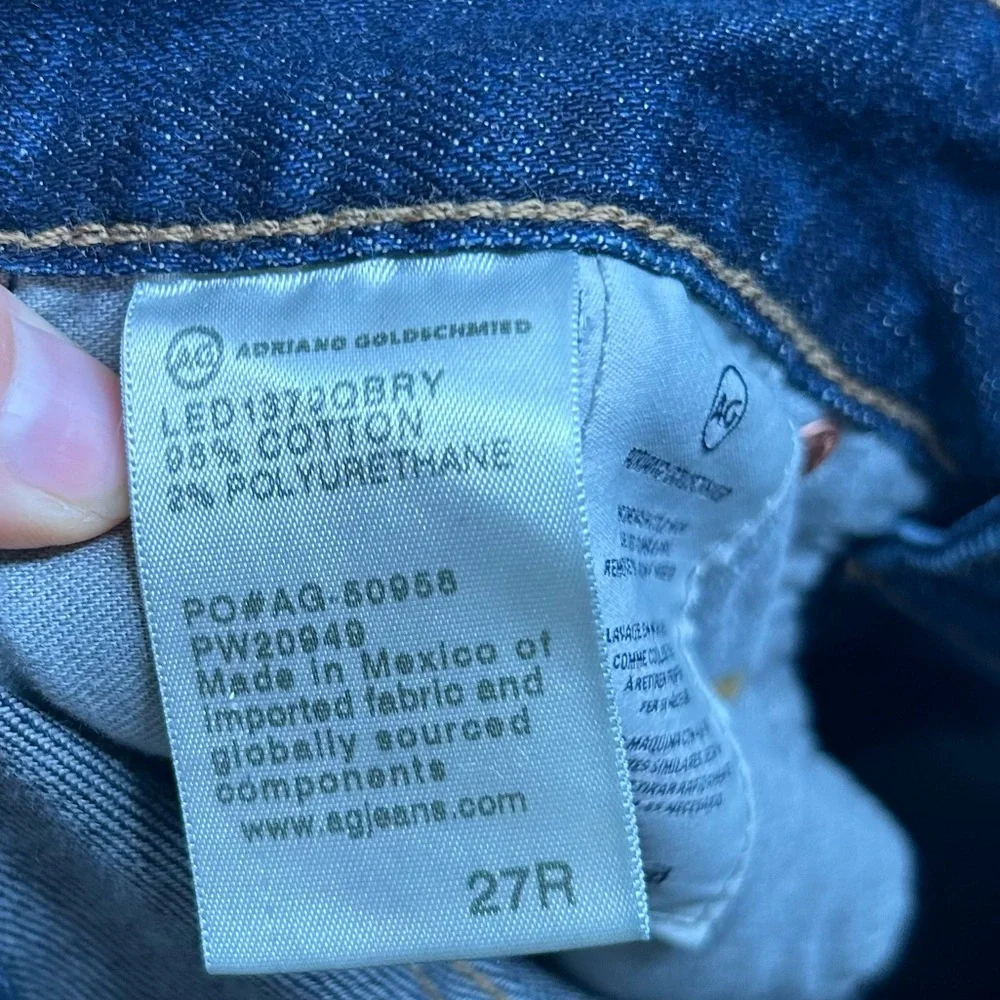 NWT AG The Farrah High Rise Dark Wash Skinny Jean Size 27